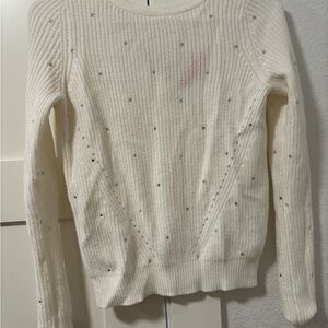 Lilly Pulitzer Cream Sweater with Embellishments